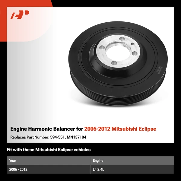 Engine Harmonic Balancer for 2006-2012 Mitsubishi Eclipse