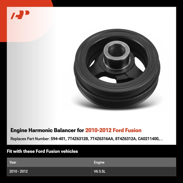 Engine Harmonic Balancer for 2010-2012 Ford Fusion