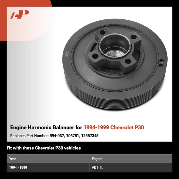 Engine Harmonic Balancer for 1994-1999 Chevrolet P30