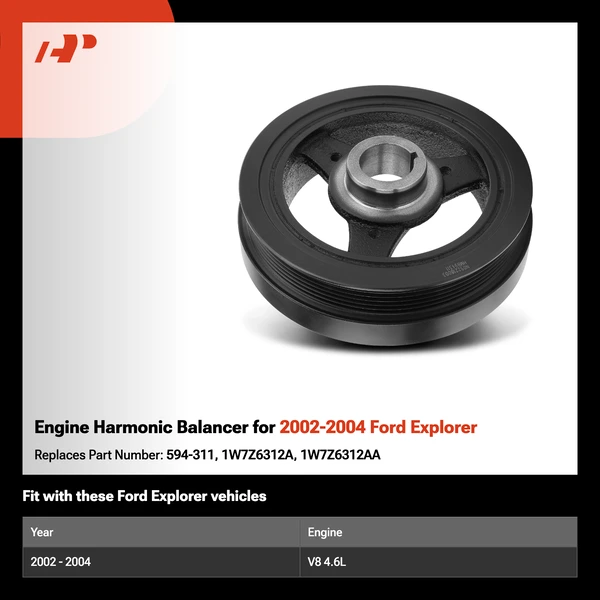 Engine Harmonic Balancer for 2002-2004 Ford Explorer