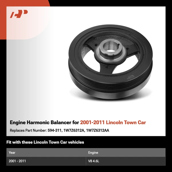 Engine Harmonic Balancer for 2001-2011 Lincoln Town Car