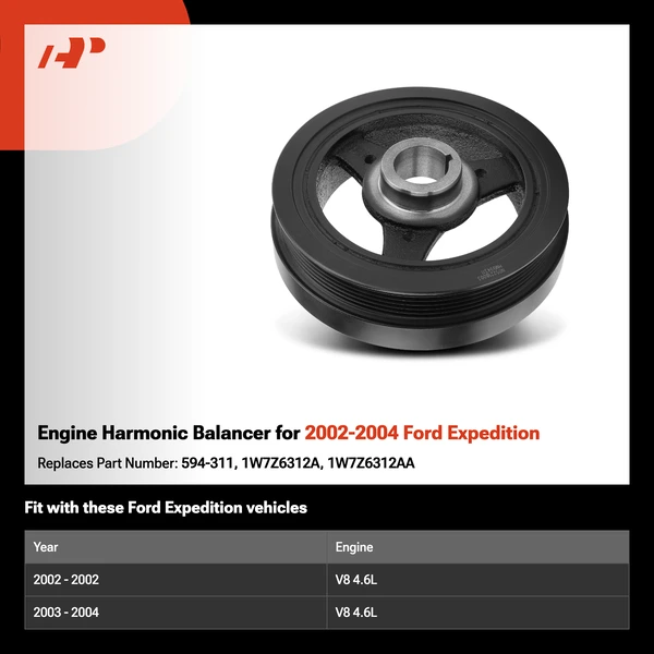 Engine Harmonic Balancer for 2002-2004 Ford Expedition