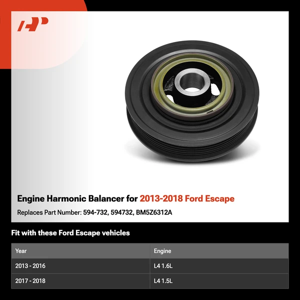 Engine Harmonic Balancer for 2013-2018 Ford Escape