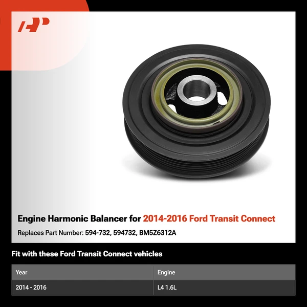 Engine Harmonic Balancer for 2014-2016 Ford Transit Connect