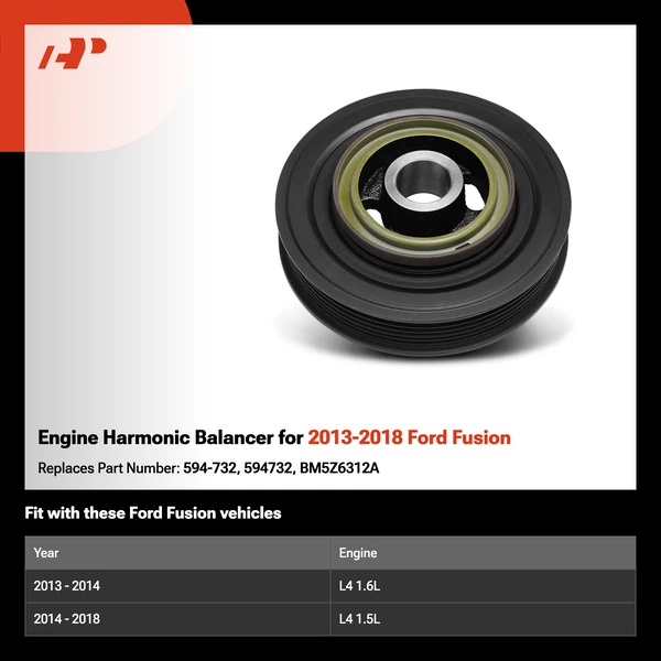 Engine Harmonic Balancer for 2013-2018 Ford Fusion