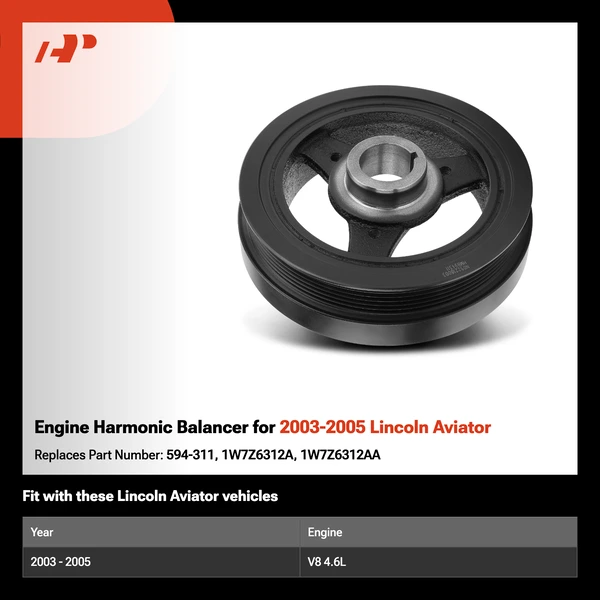 Engine Harmonic Balancer for 2003-2005 Lincoln Aviator