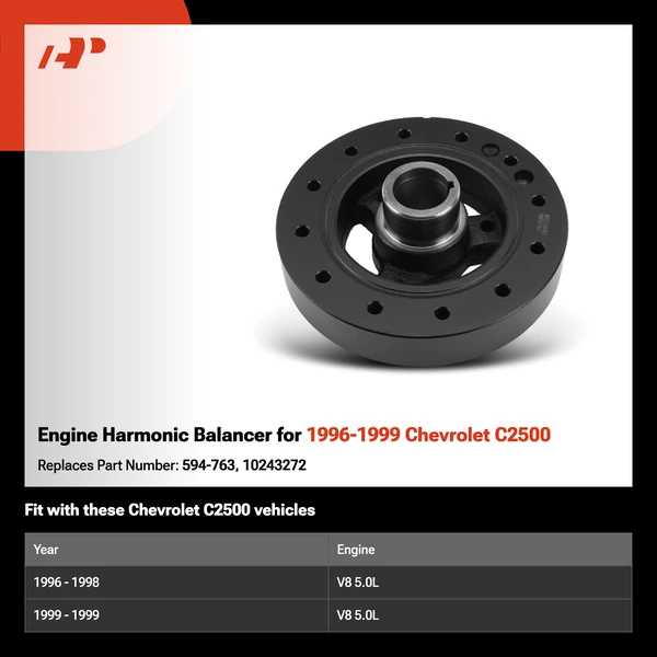 Engine Harmonic Balancer for 1996-1999 Chevrolet C2500