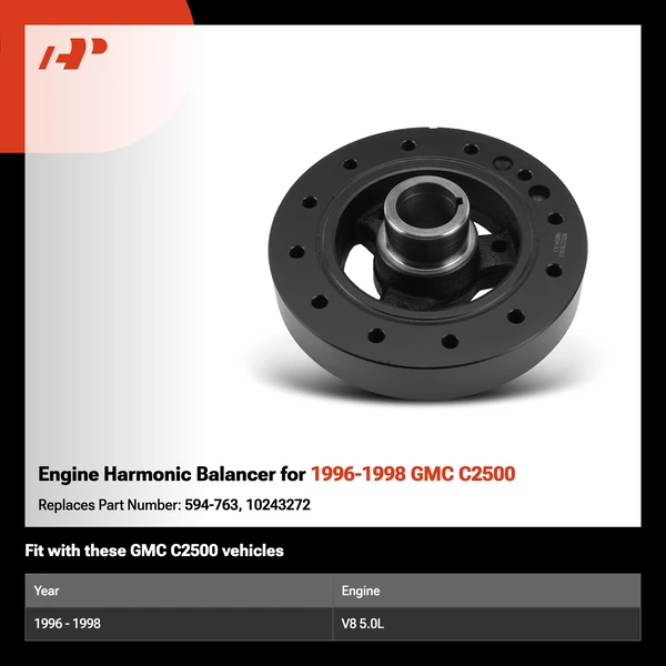 Engine Harmonic Balancer for 1996-1998 GMC C2500