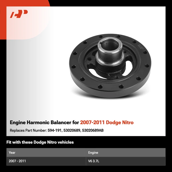 Engine Harmonic Balancer for 2007-2011 Dodge Nitro