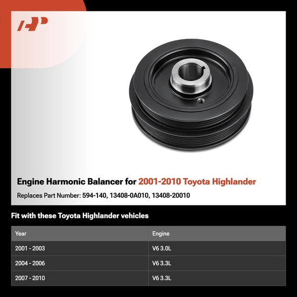 Engine Harmonic Balancer for 2001-2010 Toyota Highlander