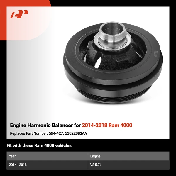 Engine Harmonic Balancer for 2014-2018 Ram 4000