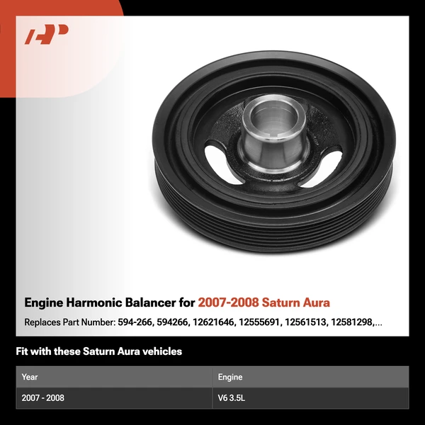 Engine Harmonic Balancer for 2007-2008 Saturn Aura