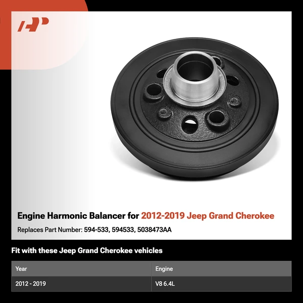 Engine Harmonic Balancer for 2012-2019 Jeep Grand Cherokee