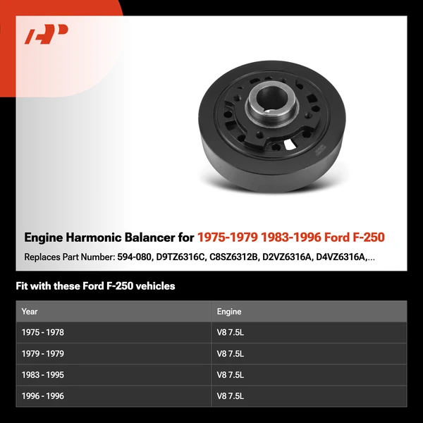 Engine Harmonic Balancer for 1975-1979 1983-1996 Ford F-250