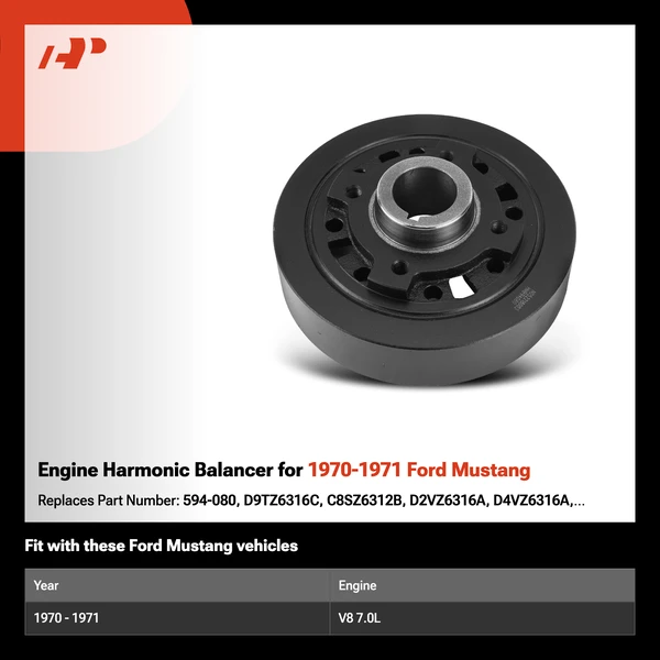 Engine Harmonic Balancer for 1970-1971 Ford Mustang