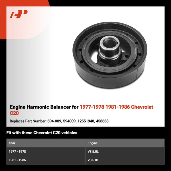 Engine Harmonic Balancer for 1977-1978 1981-1986 Chevrolet C20