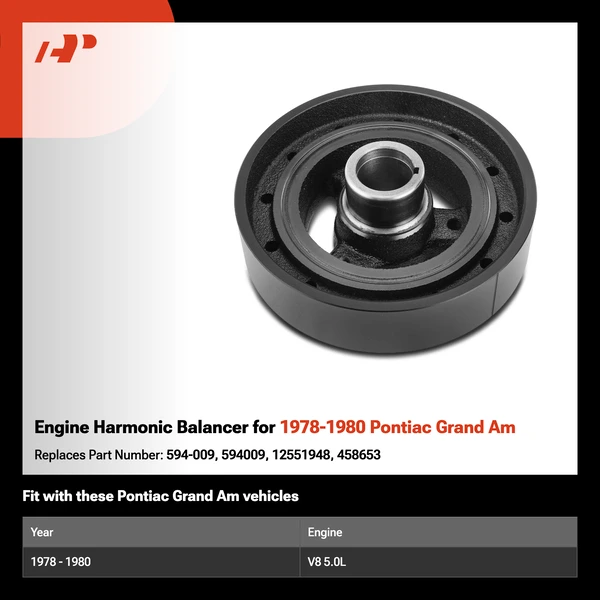 Engine Harmonic Balancer for 1978-1980 Pontiac Grand Am
