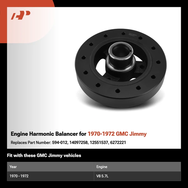 Engine Harmonic Balancer for 1970-1972 GMC Jimmy
