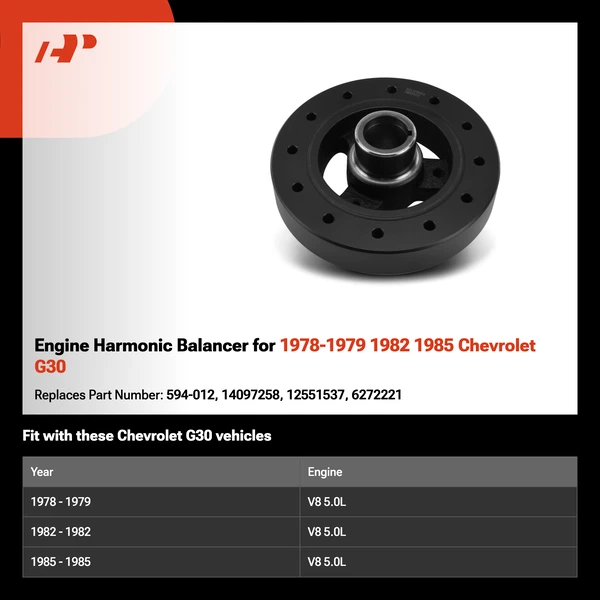 Engine Harmonic Balancer for 1978-1979 1982 1985 Chevrolet G30