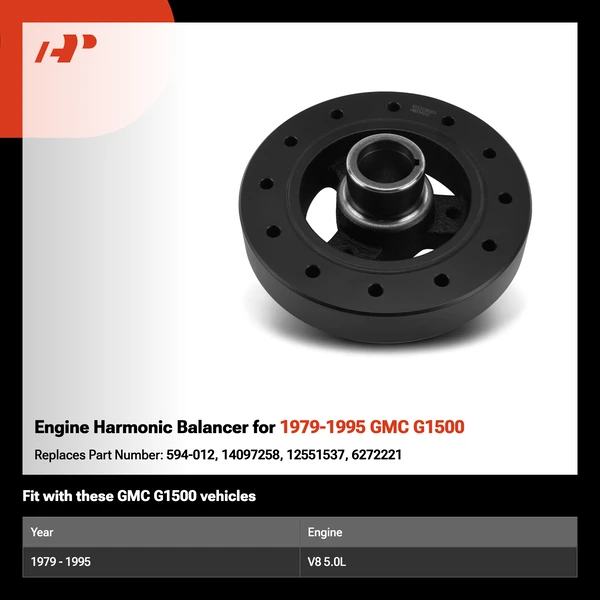 Engine Harmonic Balancer for 1979-1995 GMC G1500