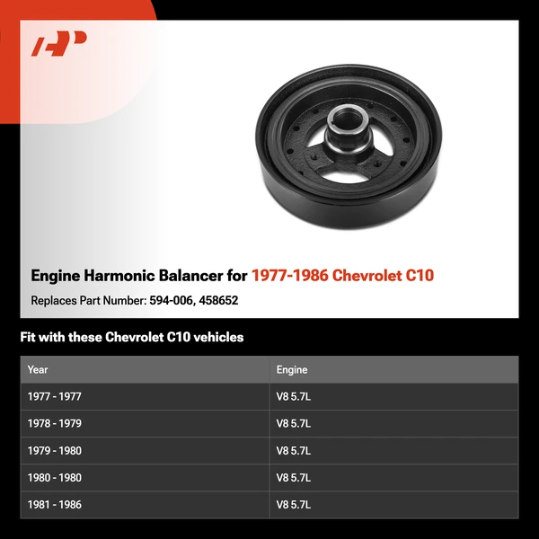 Engine Harmonic Balancer for 1977-1986 Chevrolet C10