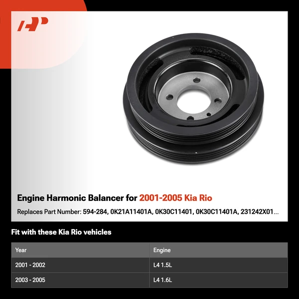 Engine Harmonic Balancer for 2001-2005 Kia Rio