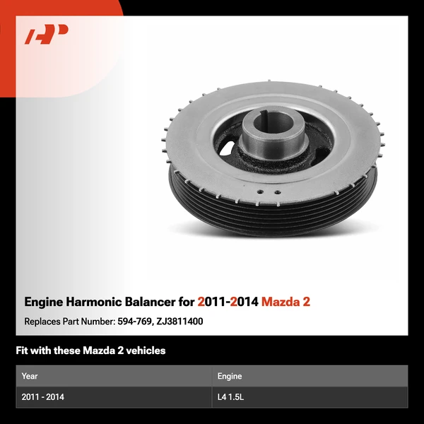 Engine Harmonic Balancer for 2011-2014 Mazda 2