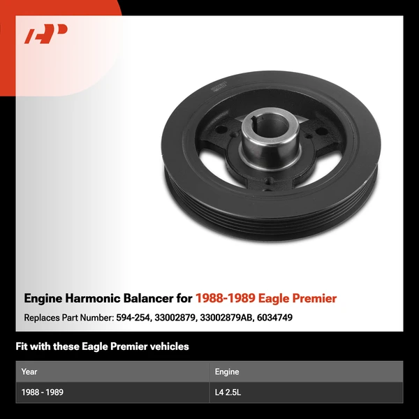 Engine Harmonic Balancer for 1988-1989 Eagle Premier