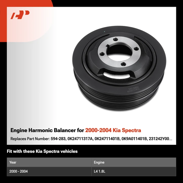 Engine Harmonic Balancer for 2000-2004 Kia Spectra