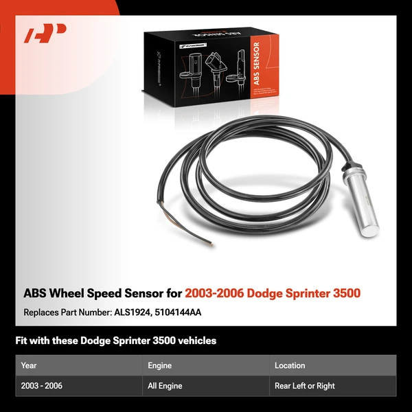 ABS Wheel Speed Sensor for 2003-2006 Dodge Sprinter 3500