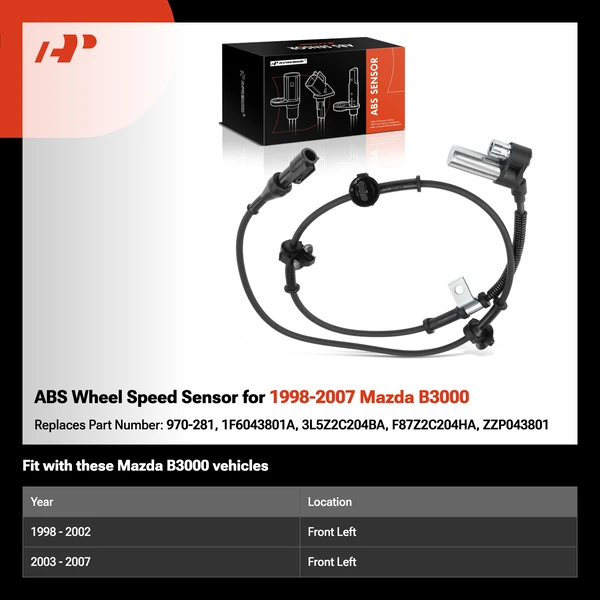 ABS Wheel Speed Sensor for 1998-2007 Mazda B3000