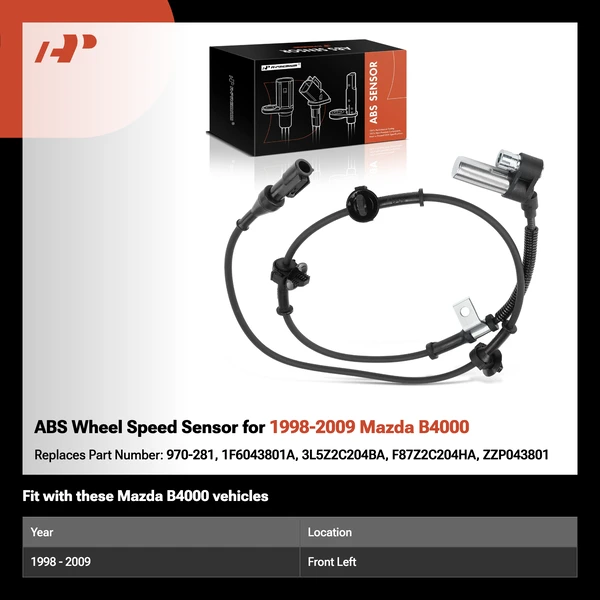 ABS Wheel Speed Sensor for 1998-2009 Mazda B4000