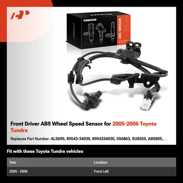 Front Driver ABS Wheel Speed Sensor for 2005-2006 Toyota Tundra