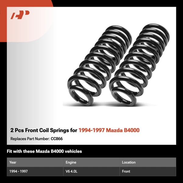 2 Pcs Front Coil Springs for 1994-1997 Mazda B4000