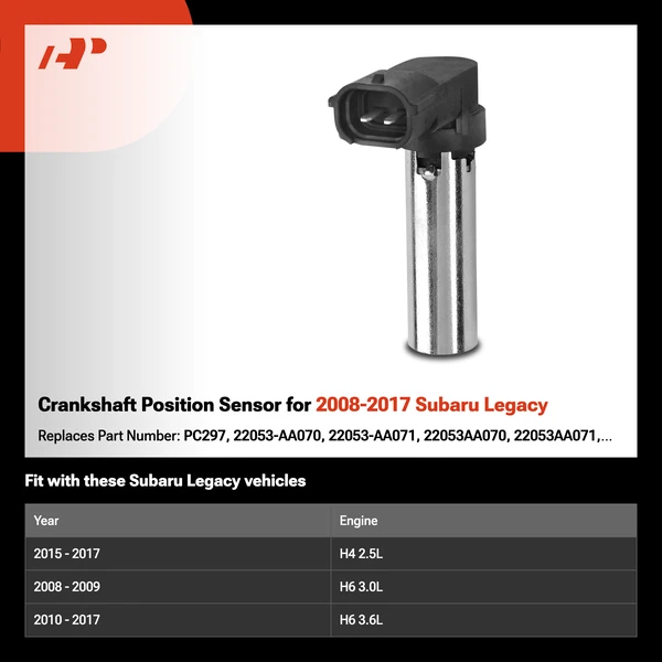 Crankshaft Position Sensor for 2008-2017 Subaru Legacy