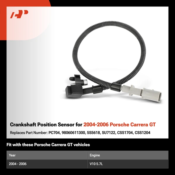 Crankshaft Position Sensor for 2004-2006 Porsche Carrera GT