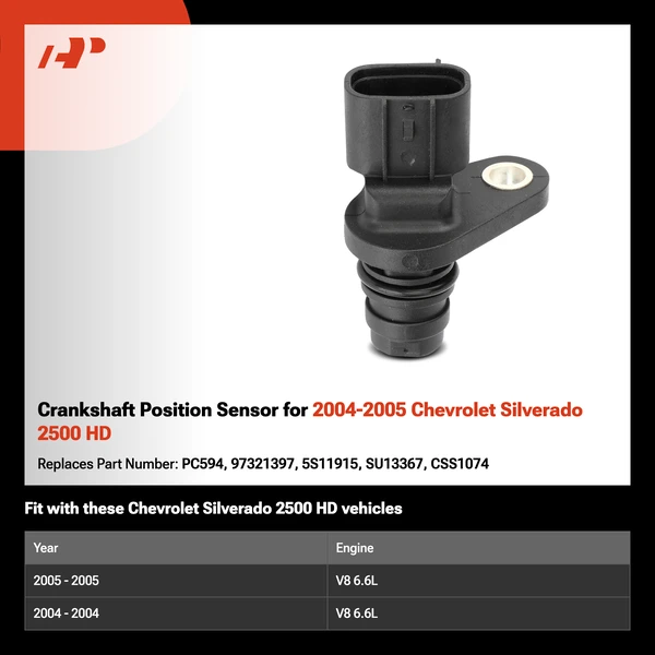 Crankshaft Position Sensor for 2004-2005 Chevrolet Silverado 2500 HD