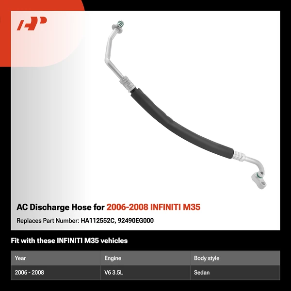 AC Discharge Hose for 2006-2008 INFINITI M35
