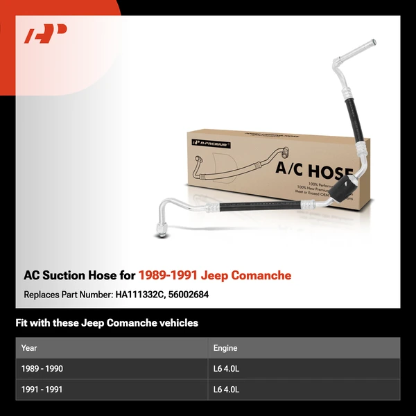 AC Suction Hose for 1989-1991 Jeep Comanche