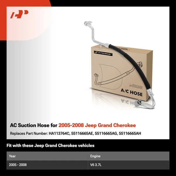 AC Suction Hose for 2005-2008 Jeep Grand Cherokee