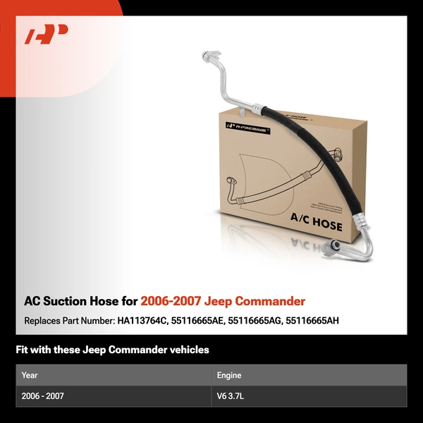 AC Suction Hose for 2006-2007 Jeep Commander