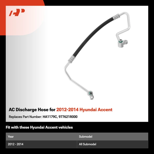 AC Discharge Hose for 2012-2014 Hyundai Accent