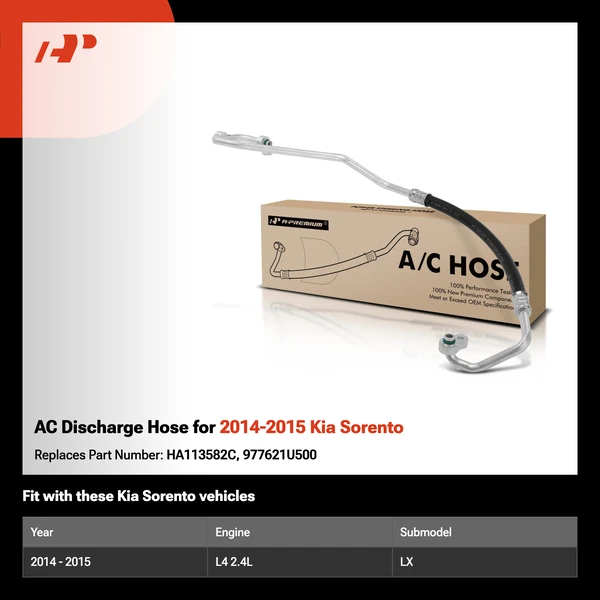 AC Discharge Hose for 2014-2015 Kia Sorento