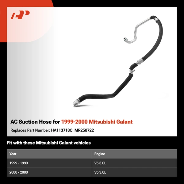 AC Suction Hose for 1999-2000 Mitsubishi Galant