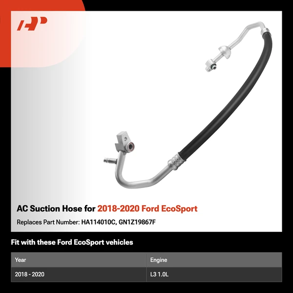 AC Suction Hose for 2018-2020 Ford EcoSport