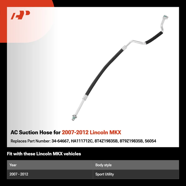 AC Suction Hose for 2007-2012 Lincoln MKX