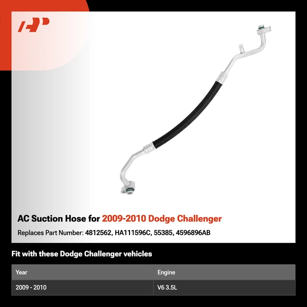 AC Suction Hose for 2009-2010 Dodge Challenger