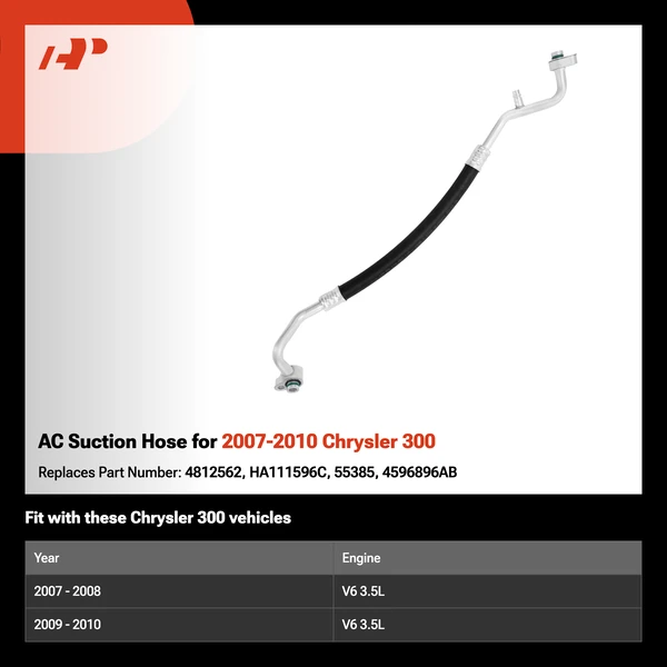 AC Suction Hose for 2007-2010 Chrysler 300