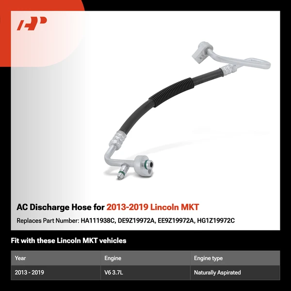 AC Discharge Hose for 2013-2019 Lincoln MKT