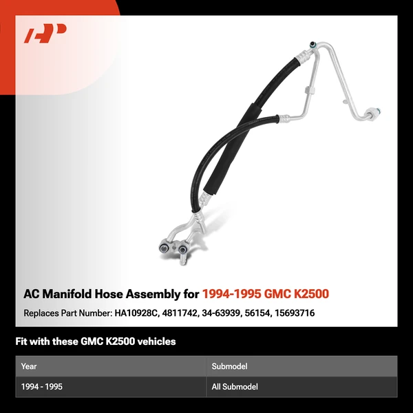 AC Manifold Hose Assembly for 1994-1995 GMC K2500